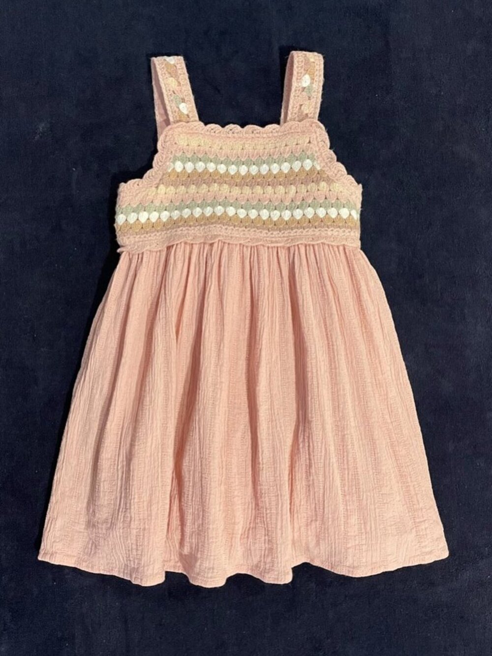 NWOT Haute Hippie 3T Pink Boho Dress | Crochet Bodice & Cotton Gauze - Picture 2 of 16